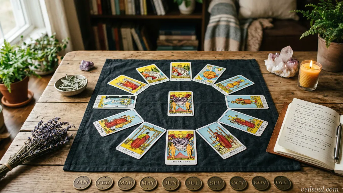 Year Ahead Tarot Spread: Map Your Next Twelve Months